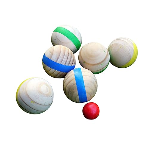 BELLIFFY 7st Bodenkugel Freizeitbälle Für Den Außenbereich Boccia Im Freien Outdoor-spielsets Lustige Bälle Outdoor-spielspielzeug Für Kinder Draußen Kinderspielzeug Bälle Spielzeug Holz von BELLIFFY