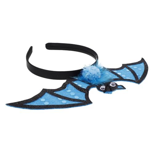 BELLIFFY Fledermaus Stirnband Halloween-Cosplay-Kopfschmuck fledermaus kostüm frauen Gotische Kopfbedeckungen Fledermausförmiges Haarband Fledermausflügel Stirnband Fledermaus Haarband Blue von BELLIFFY