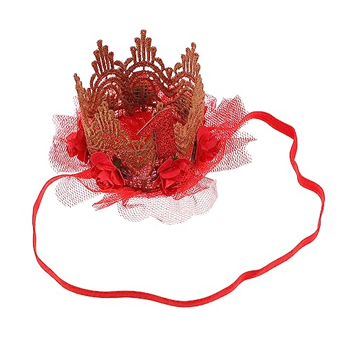 BELLIFFY Kindergeburtstag Stirnband Tiara Stirnband Mädchen-stirnband Stirnbänder Für Mädchen Foto-requisiten Für Babymonate - Mädchen Stirnband Rot Plastik von BELLIFFY