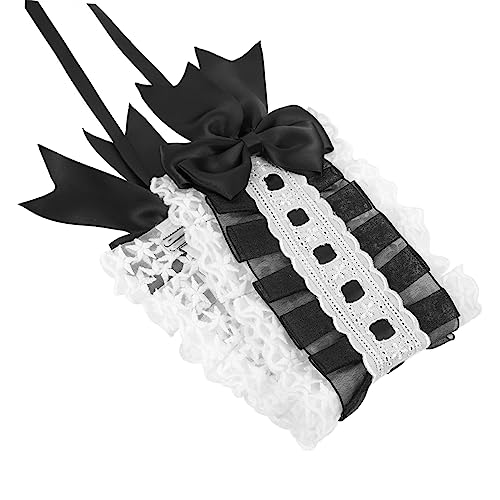 BELLIFFY Lolita-haarschmuck Stirnbänder Für Damen Party-kopfbedeckung Lolita-kopfschmuck Lolita-stirnband Maid Cosplay Kopfbedeckung Haarband Im Lolita-stil Frau Stirnband Black Spitze von BELLIFFY