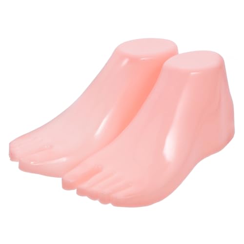 BELLIFFY Schuhspanner Schuhe Unterstützen Shaper Fußform Schmuckfußdisplay Gefälschtes Fußmodell Knöchelschaufensterpuppe Schaufensterpuppe Mit Weiblichen Füßen Fußsockenform Rosa Plastik von BELLIFFY