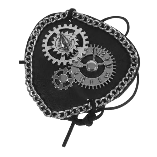 BELLIFFY Steampunk Augenklappe aus PU mit Retro zahnraddesign Einzelnes Augenbedeckung Ornament für Erwachsene Cosplay und Piraten party Halloween Maske Robust und Bequem BELLIFFY Steampunk Augenklappe aus PU mit Retro zahnraddesign Einzelnes Augenbedeckung Ornament für Erwachsene Cosplay und Piraten party Halloween Maske Robust und Bequem von BELLIFFY