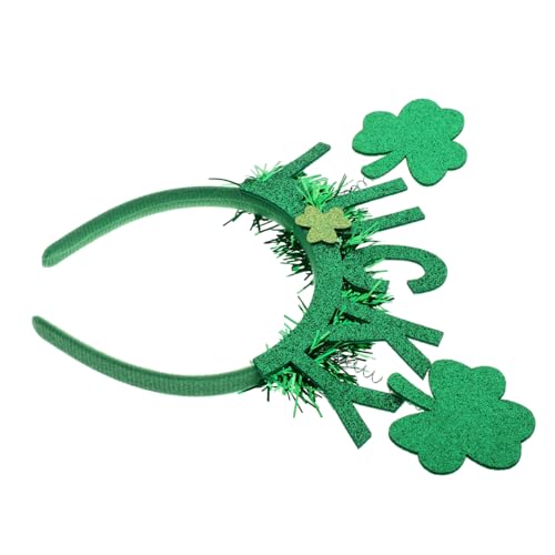 BELLIFFY Vierblättriger Kopfschmuck St Patrick'S Day Kostüm St Patrick'S Day Outfit Damen St Patrick'S Day Hut St Patrick'S Day Stirnband St Patrick'S Day Knoten Stirnband Kostüme von BELLIFFY