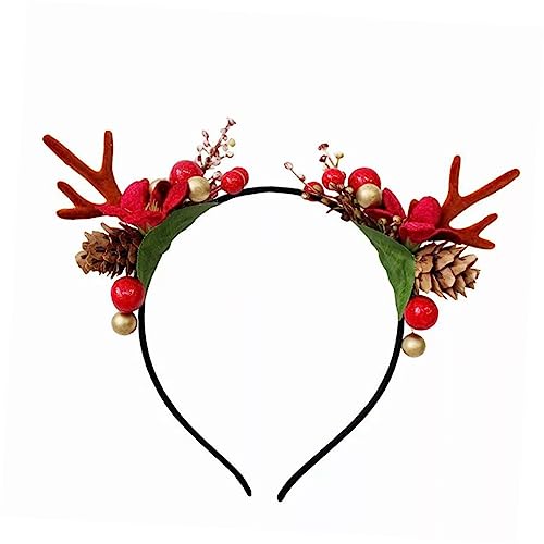 BELLIFFY Weihnachtlicher Blumen Haarreif Mit Tannenzapfen Und Festlichen Dekorationen Adorables Weihnachts Haarband Für Partys Und Feiern Ideal Als Oder Partyzubehör von BELLIFFY