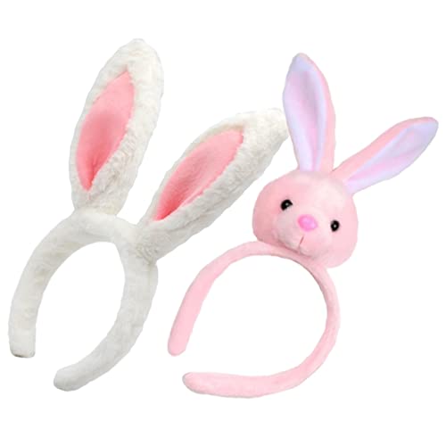 BELLIFFY üsch Hasenohren Haarbänder Für Damen üßes Bunny Stirnband Für Partys Und Make up Ideal Zum Waschen Des Gesichts Oder Für Die Schönheitspflege Lange Ohren von BELLIFFY