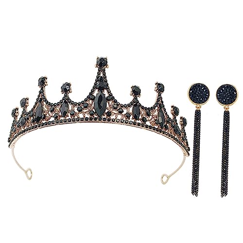 Krone Ohrringe graceling Gracy Geburtstags The Withe Queen Luxurious die Queen Ohrringe für Frauen Tiara-Krone für Frauen Hochzeit Krone aus Legierung Hochzeit Haarbänder BELLIFFY von BELLIFFY