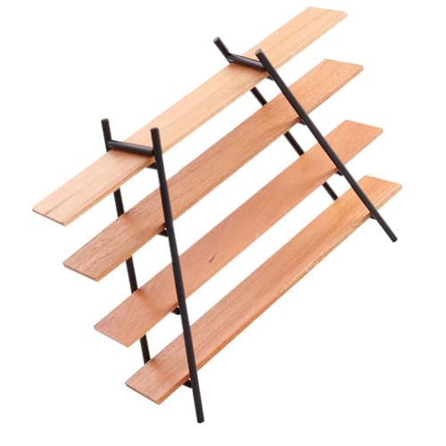 BELOWSYALER 4-stöckige Puppenhäuser aus Holz, Bücherregal-Organizer für Miniatur-Puppenhäuser im Maßstab 1:12, Wohnzimmer-Szenen-Display, Accesso BELOWSYALER 4-stöckige Puppenhäuser aus Holz, Bücherregal-Organizer für Miniatur-Puppenhäuser im Maßstab 1:12, Wohnzimmer-Szenen-Display, Accesso von BELOWSYALER