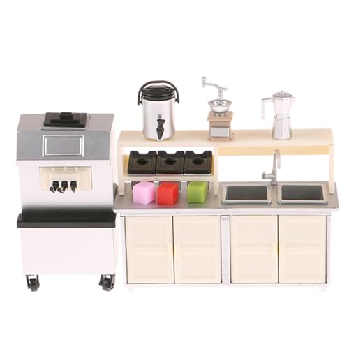 BELOWSYALER 5 Stück 1/12 Miniatur-Caffeeshop-Szenen-Set, Zubehör, Puppenhaus-Möbel für realistische Café-Szene BELOWSYALER 5 Stück 1/12 Miniatur-Caffeeshop-Szenen-Set, Zubehör, Puppenhaus-Möbel für realistische Café-Szene von BELOWSYALER
