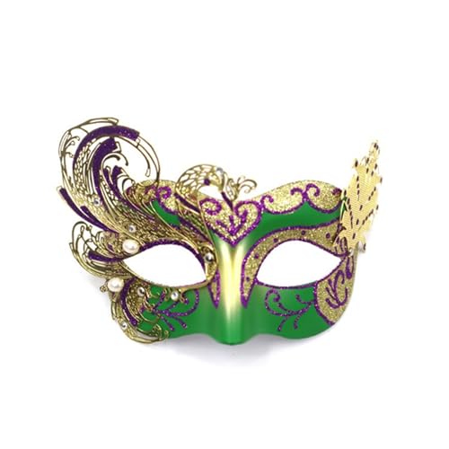 BELOWSYALER Maskerade-Party, Halloween-Kostüm, Karnevalsparty, für Damen und Herren, Geschenk, halbes Gesicht von BELOWSYALER