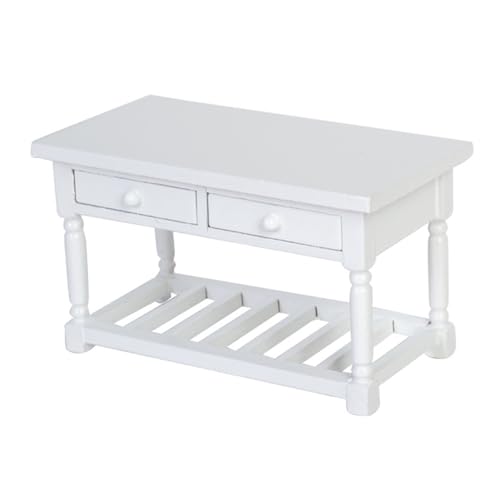 BELOWSYALER Miniatur-Esstisch aus Holz im Maßstab 1:12 mit Schublade für Puppenhäuser, Restaurant, Szene, Modell, Display-Zubehör BELOWSYALER Miniatur-Esstisch aus Holz im Maßstab 1:12 mit Schublade für Puppenhäuser, Restaurant, Szene, Modell, Display-Zubehör von BELOWSYALER