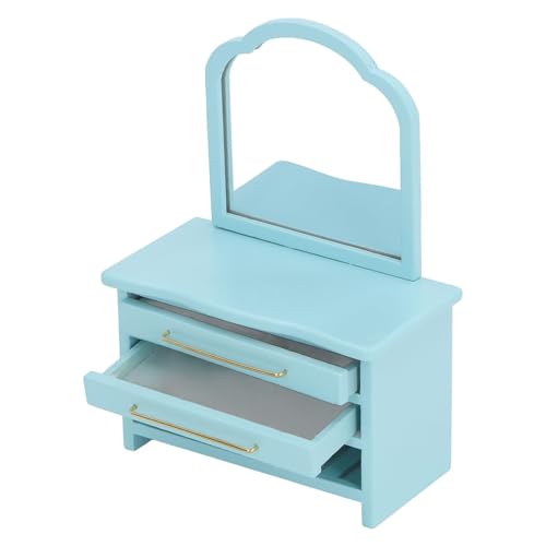 BELOWSYALER Miniatur-Holz-Kommode für Puppenhäuser im Maßstab 1:12, Schminktisch für Puppenhäuser, Badezimmer und Schlafzimmer, Display Decorati BELOWSYALER Miniatur-Holz-Kommode für Puppenhäuser im Maßstab 1:12, Schminktisch für Puppenhäuser, Badezimmer und Schlafzimmer, Display Decorati von BELOWSYALER
