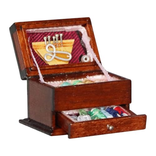 BELOWSYALER Miniatur-Nähwerkzeug-Set, Maßstab 1:12, Puppenhäuser, Möbelzubehör, realistische Szene für Puppenhäuser, Sammler BELOWSYALER Miniatur-Nähwerkzeug-Set, Maßstab 1:12, Puppenhäuser, Möbelzubehör, realistische Szene für Puppenhäuser, Sammler von BELOWSYALER