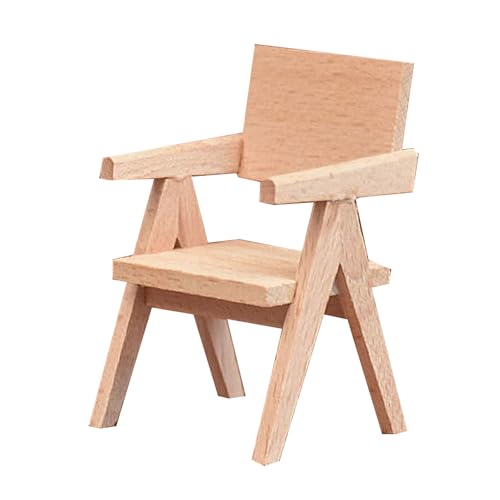 BELOWSYALER Miniatur-Puppenhäuser, Holzstuhl/Tisch, Maßstab 1:12, unlackiert, Puppenhäuser, Möbel für Szene und Modell-Display, Landschaft BELOWSYALER Miniatur-Puppenhäuser, Holzstuhl/Tisch, Maßstab 1:12, unlackiert, Puppenhäuser, Möbel für Szene und Modell-Display, Landschaft von BELOWSYALER