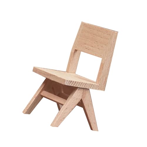 BELOWSYALER Miniatur-Puppenhäuser, Holzstuhl/Tisch, Maßstab 1:12, unlackiert, Puppenhäuser, Möbel für Szene und Modell-Display, Landschaft BELOWSYALER Miniatur-Puppenhäuser, Holzstuhl/Tisch, Maßstab 1:12, unlackiert, Puppenhäuser, Möbel für Szene und Modell-Display, Landschaft von BELOWSYALER