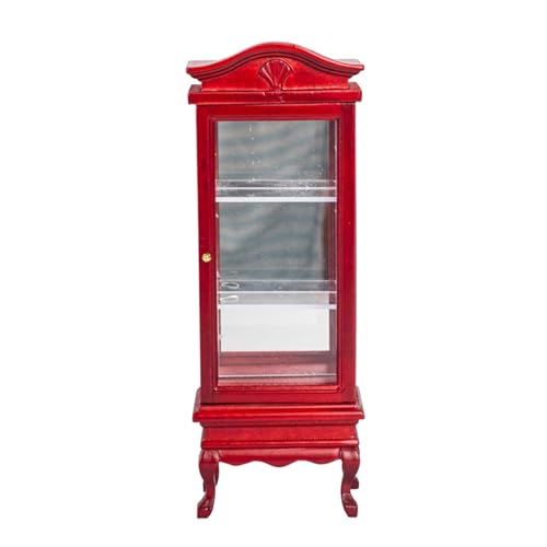 BELOWSYALER Miniatur-Vitrine aus Holz, Maßstab 1:12, für Puppenhäuser, Zubehör, Handarbeit, realistische Weinschrank, Modellmöbel BELOWSYALER Miniatur-Vitrine aus Holz, Maßstab 1:12, für Puppenhäuser, Zubehör, Handarbeit, realistische Weinschrank, Modellmöbel von BELOWSYALER