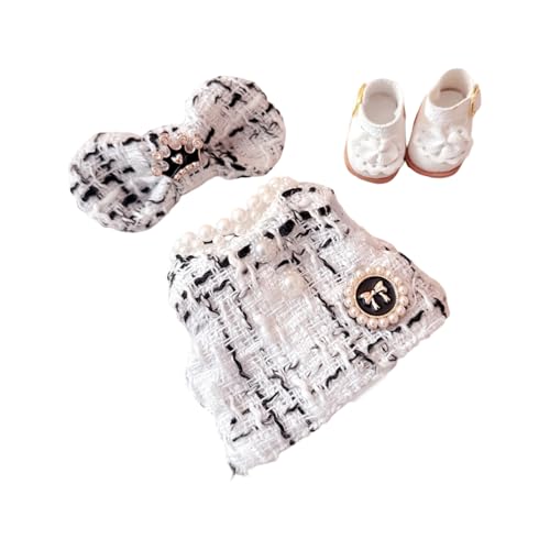 BELOWSYALER Stylisches Puppen-Outfit mit Kleid und Fliege, Schuhe für 17 cm große Sammelfiguren, Puppen Display und Foto-Requisiten BELOWSYALER Stylisches Puppen-Outfit mit Kleid und Fliege, Schuhe für 17 cm große Sammelfiguren, Puppen Display und Foto-Requisiten von BELOWSYALER