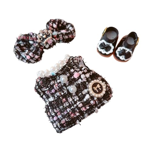 BELOWSYALER Stylisches Puppen-Outfit mit Kleid und Fliege, Schuhe für 17 cm große Sammelfiguren, Puppen Display und Foto-Requisiten BELOWSYALER Stylisches Puppen-Outfit mit Kleid und Fliege, Schuhe für 17 cm große Sammelfiguren, Puppen Display und Foto-Requisiten von BELOWSYALER