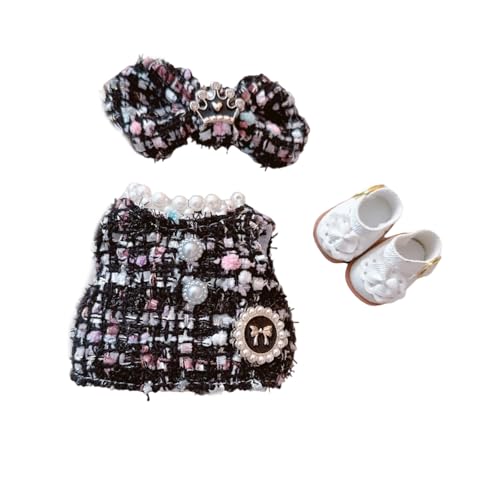 BELOWSYALER Stylisches Puppen-Outfit mit Kleid und Fliege, Schuhe für 17 cm große Sammelfiguren, Puppen Display und Foto-Requisiten BELOWSYALER Stylisches Puppen-Outfit mit Kleid und Fliege, Schuhe für 17 cm große Sammelfiguren, Puppen Display und Foto-Requisiten von BELOWSYALER