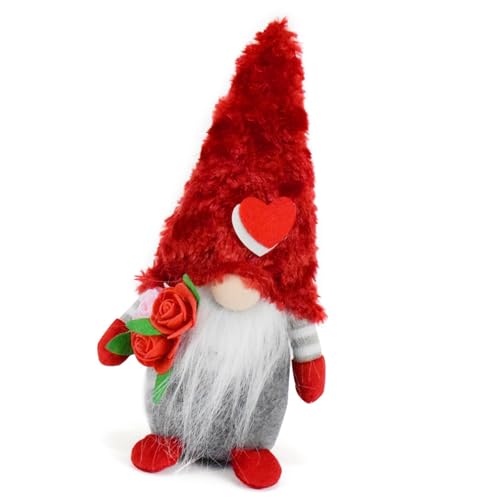 BELOWSYALER Valentines Day Gnomes Plushes Dolls Handmade Face Less Dolls Decorations Hat For Living Room von BELOWSYALER