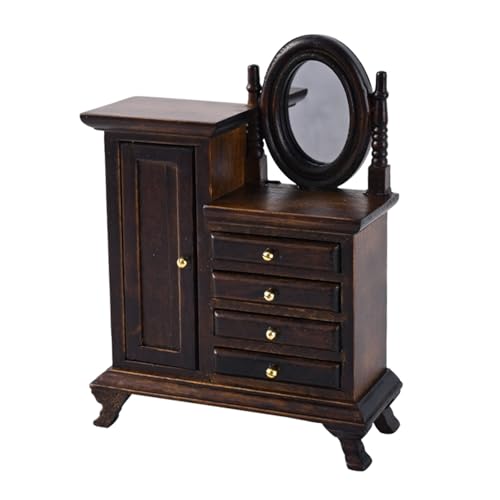 BELOWSYALER Vintage Miniatur Schminktisch 1:16 Maßstab Puppenhäuser Möbel mit lebensechten Details für Puppenhäuser Enthusiasten Sammeln BELOWSYALER Vintage Miniatur Schminktisch 1:16 Maßstab Puppenhäuser Möbel mit lebensechten Details für Puppenhäuser Enthusiasten Sammeln von BELOWSYALER