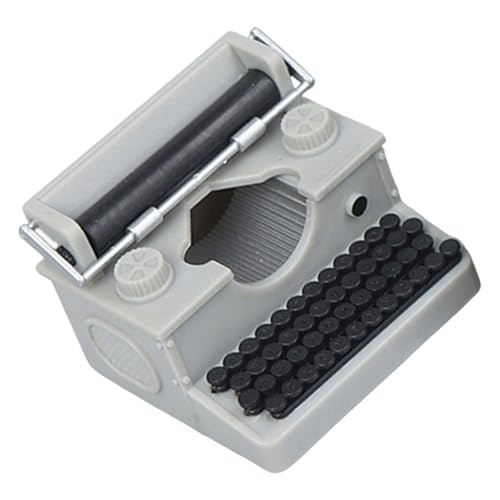 BELOWSYALER Vintage-Miniatur-Schreibmaschinen-Modell, Retro-Sammelstück, Schreibtisch-Ornament für Puppenhäuser, Szenenbau und Präsentation BELOWSYALER Vintage-Miniatur-Schreibmaschinen-Modell, Retro-Sammelstück, Schreibtisch-Ornament für Puppenhäuser, Szenenbau und Präsentation von BELOWSYALER