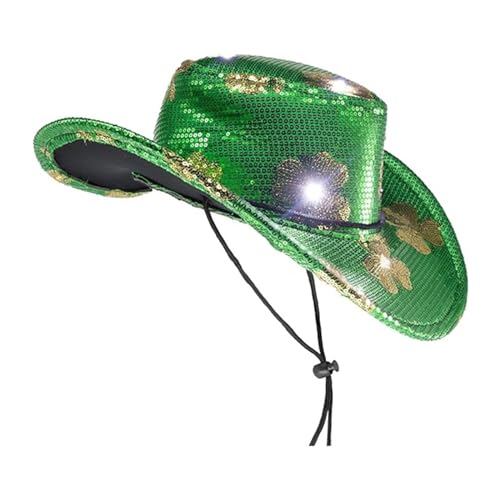 Lustiger LED-Hut, irischer Patricks-Day-Hut, lustig, verrückter Hut, Festivals, Kostümzubehör, Karneval, Partyhut für Erwachsene, Kampf, irische Hüte für Männer, irische Hüte für Teenager, irische von BELOWSYALER