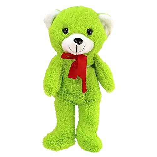 BEMIRO Grüner Teddy mit roter Schleife - ca. 32 cm von BEMIRO