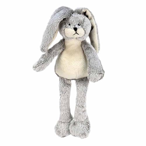 BEMIRO Osterhase Kuscheltier – 29 cm, grau, gestickte Augen, kuschelig weich, Ostern von BEMIRO