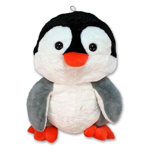 BEMIRO Pinguin Kuscheltier XXL – 90 cm, kuschelig weich, mit Kunststoffaugen und Schlaufe zum Aufhängen von BEMIRO