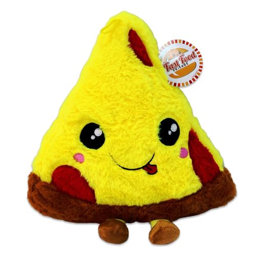 BEMIRO Plüsch Pizza Stück mit Kawaii Gesicht - ca. 27 cm von BEMIRO