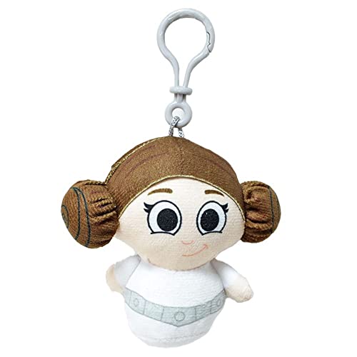 BEMIRO Prinzessin Leia Star Wars Anhänger Plüsch Bagclip - ca. 9 cm, Star Wars Schlüsselanhänger, Star Wars Geschenke, Star Wars Bag Clip, Star Wars Figuren, Star Wars Anhänger von BEMIRO