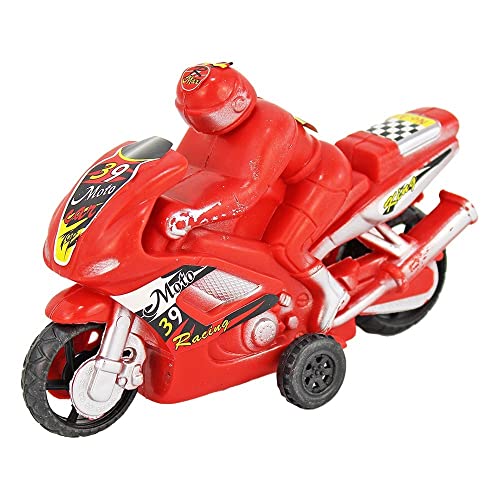 BEMIRO Rotes Spielzeugmotorrad mit Friktionsantrieb - ca. 16 cm von BEMIRO