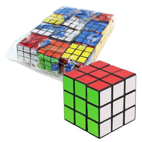 BEMIRO Zauberwürfel Set, 12 Stück, 5 x 5 cm, Klassisches 3x3 Knobelspiel aus Kunststoff, Denkspiel für Kinder ab 3 Jahre BEMIRO Zauberwürfel Set, 12 Stück, 5 x 5 cm, Klassisches 3x3 Knobelspiel aus Kunststoff, Denkspiel für Kinder ab 3 Jahre von BEMIRO