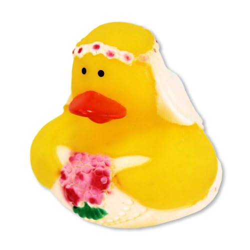 Badeente Hochzeitspaar – Braut & Bräutigam Enthalten, Ca. 5 cm Groß, Niedliche Motive (Braut) von BEMIRO