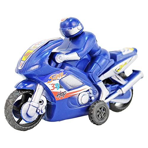 Blaues Motorrad Spielzeug mit Friktionsmotor - ca. 16 cm von BEMIRO