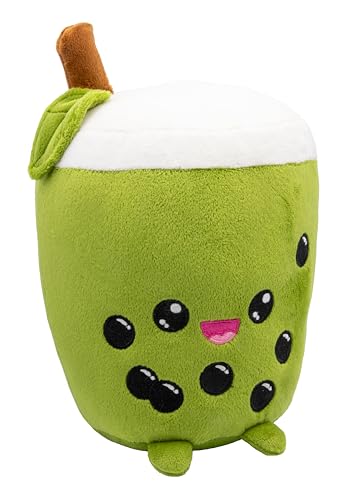 Bubble Tea Kuscheltier – Grün, Ca. 22 cm Groß, Plüschtier mit Kawaii Gesicht, Kuschelig Weich, 100% Polyester von Joytoy