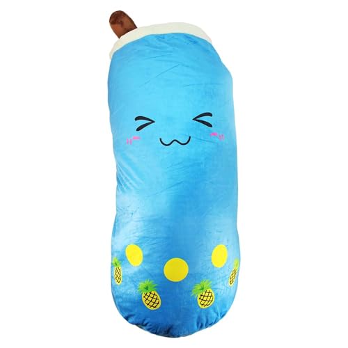 Bubble Tea Kuscheltier XXL 100 cm blau, flauschig weich, Plüschtier, Stofftier, riesen Bubble Tea von BEMIRO