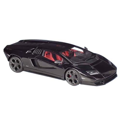 BEPHON 1:18 simuliertes Legierungs-Auto-Modell, simulierte Innentür, öffenbare Metall-Modell-Spielzeugautos (Countach LPI 800-4 schwarz) von BEPHON