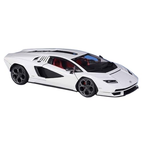 BEPHON 1:18 simuliertes Legierungs-Auto-Modell, simulierte Innentür, öffenbare Metall-Modell-Spielzeugautos (Countach LPI 800-4 weiß) von BEPHON