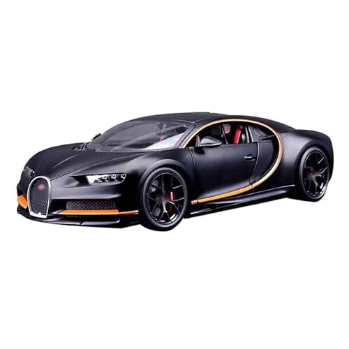 BEPHON Für Bu&ga&tt&i 1:18 simulierte Legierung Auto Modell Ornamente simulierte Innentür kann geöffnet werden Metall Modell Spielzeugautos (Chiron Sport - schwarz mit orangefarbenen Streifen) von BEPHON