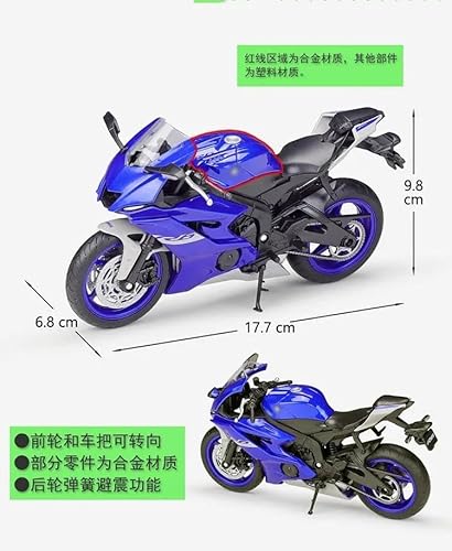 BEPHON Funktionale Federung für Motorrad, Spielzeug für YZF-R6 1:12 2020, Druckguss, realistisch, Modell Stoßdämpfer, Spielzeug, Geschenke, Sammlung (Weiß) von BEPHON