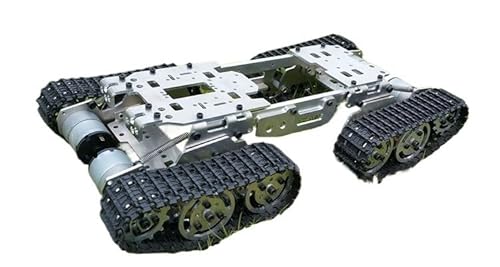 BEPHON Stoßdämpfendes Roboter-Tank-Chassis für Allrad-Tank-Chassis Smart Car 4WD Tracked Chassis Tracked Vehicle Hindernis Crossing Vehicle Chassis von BEPHON