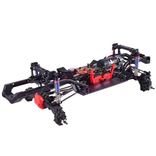 BEPHON Stoßdämpfendes Roboter-Tank-Chassis für Tr&ax&xa&s TRX-4 1/10 Crawler Autoteile RC 2-Gang-Getriebe-Fahrgestellrahmen mit Differential-Portalachse (ohne Reifen) von BEPHON