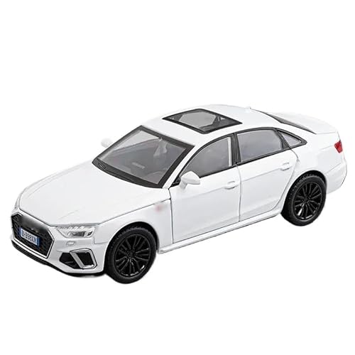 Für Au&di A4 1:32 Legierung Modell Auto Spielzeug Diecasts Metall Gießen Sound und Licht Auto Spielzeug Fahrzeug Modell Spielzeug Auto(White) von BEPHON