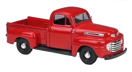 Für Fo&rd F-1 Pickup 1:25 1948 Statische Besetzung Fahrzeuge Sammelmodell Auto Spielzeug Modell Spielzeugauto(Rot) von BEPHON