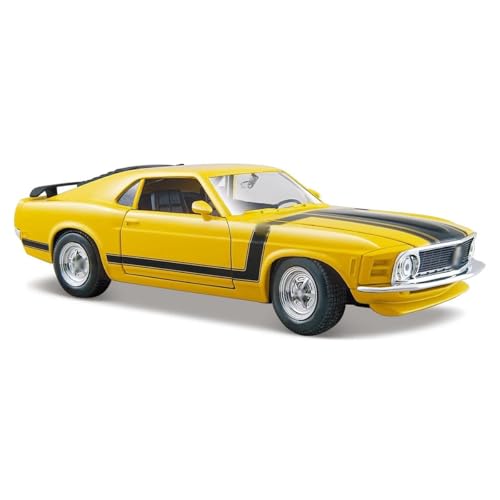 Für Fo&rd für Mus&ta&ng Boss 302 1:24 1970 Statische Die Cast Fahrzeuge Sammelmodell Auto Spielzeug Modell Spielzeugauto(Yellow) von BEPHON