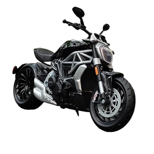 Pull Back Spielzeug Motorrad mit Sound und Licht Spielzeug für DU&CA&TI für X Diavel S 1:12 2021 Alloy Racing Motorrad Modell Druckguss Metall Straßensport Motorrad Modell Spielzeug Geschenk Sammler von BEPHON