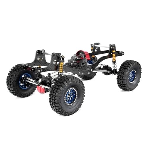 Stoßdämpfung Roboter-Tank-Chassis für Axial SCX10 I II III 1/10 RC Crawler Auto Upgrade Teile Unterer Schwerpunkt Metallkörper Pfostenhalterung von BEPHON