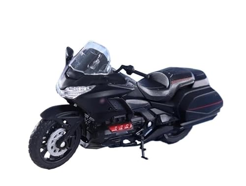 sport motorrad rennen modell Für Go&ld& Wi&ng 1:18 2020 Legierung Motorrad Modell Hohe Simulation Metall Reise Motorrad Modell Sammlung Geschenke spielzeug Motorrad Modell Kreativ(Matt Black) von BEPHON