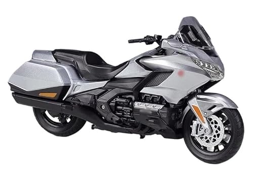 sport motorrad rennen modell Für Go&ld& Wi&ng 2020 1:12 Legierung Motorrad Modell Diecast Metall Spielzeug Reise Straße Motorrad Modell Sammlung Geschenk(Silber) von BEPHON